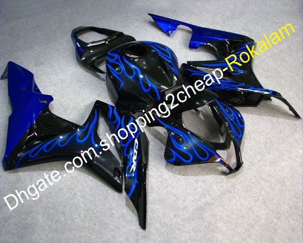 

motorbike parts for honda fairing cbr600rr f5 2007 2008 cbr600rrf5 cbr600 600rr blue flame black motorcycle fairings (injection molding)