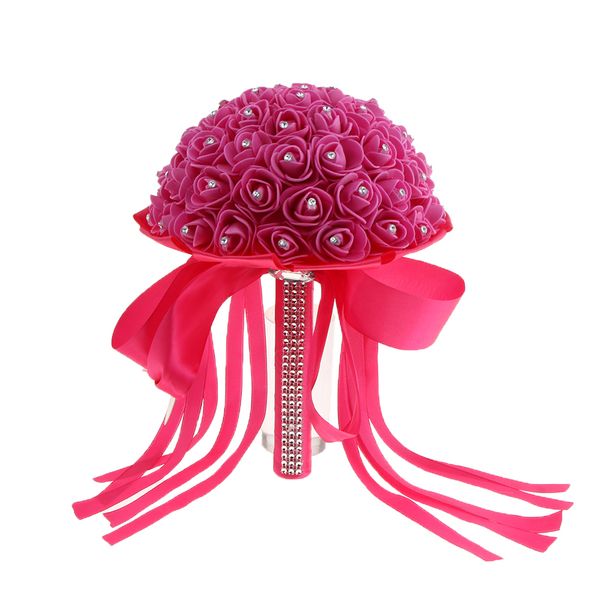 

artificial rhinestone crystal wedding bridal bouquet hand tied flower