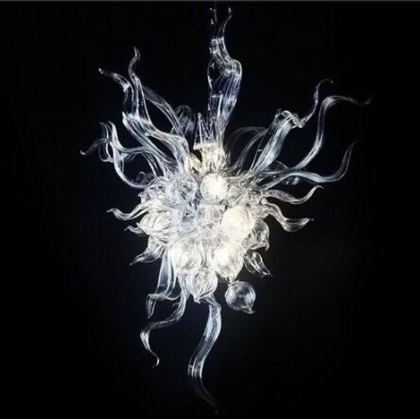 

murano glass transparent white mini chandelier clear glass lighting fixture for bedroom decoration made in china