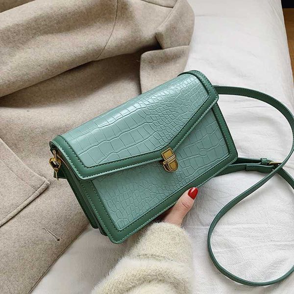

камень pattern кожа pu малый crossbody сумка для женщин 2020 моды плеча сумки женщина сплошного цвета площадь сумочки