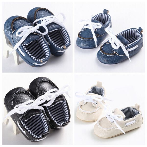 

infant toddler sneakers baby boys girls soft sole crib shoes newborn to 18months, Black