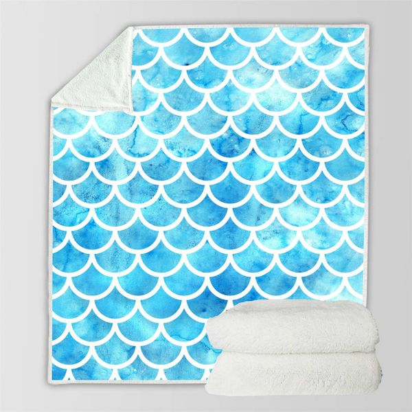 

mermaid throw blanket 3d printed plush velvet plush sherpa fleece blanket for bed sofa microfiber bedspread couch cover bedding