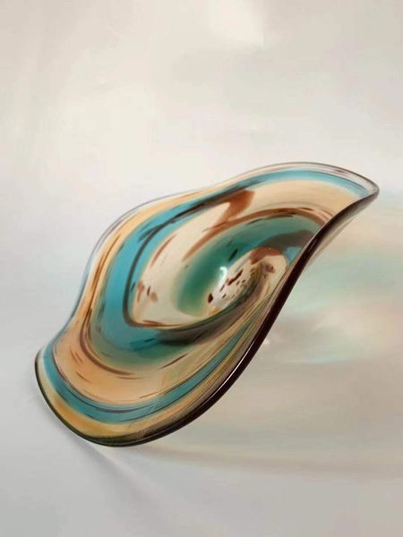 

european style murano flower glass plates wall arts blown glass wall plates chihuly style flower wall decoration art lamps