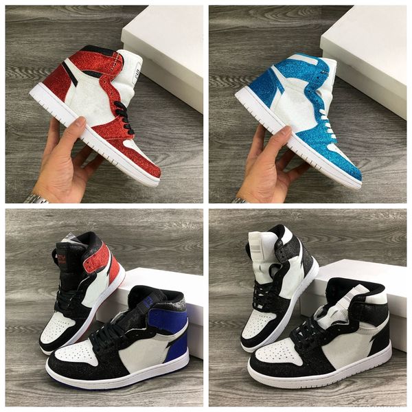 

new custom wmns 1 high basketball shoes 1s laser reflective unc chicago red turbo green mens trainers women sports sneakers size 36-45, White;red