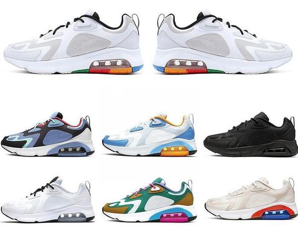 

new men women running shoes max 200 bordeaux desert sand air mystic green triple max black royal trainers athletic sports sneakers, White;red