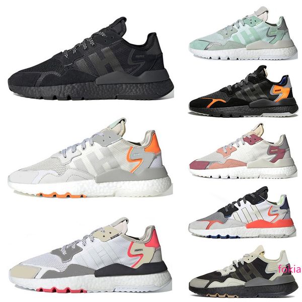 

fashion nite jogger 3m reflective men women running shoes triple black white green breathable mens trainers sports sneakers size 36-45