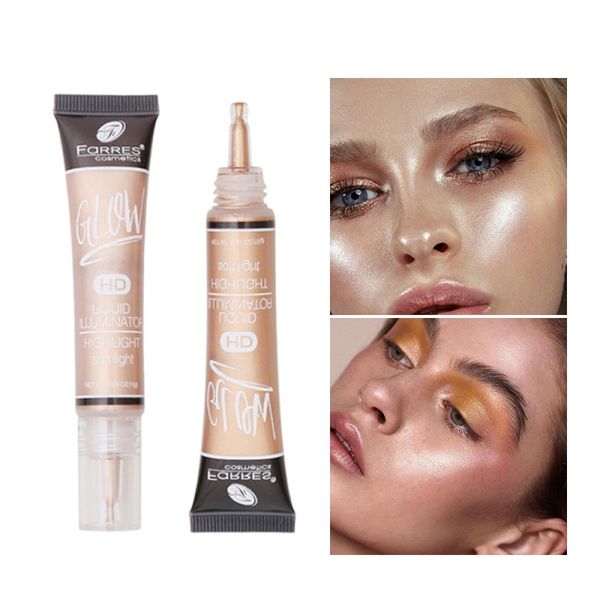 

6 color liquid highlighter waterproof long-lasting shiny brighten makeup effect face contour luminous liquid