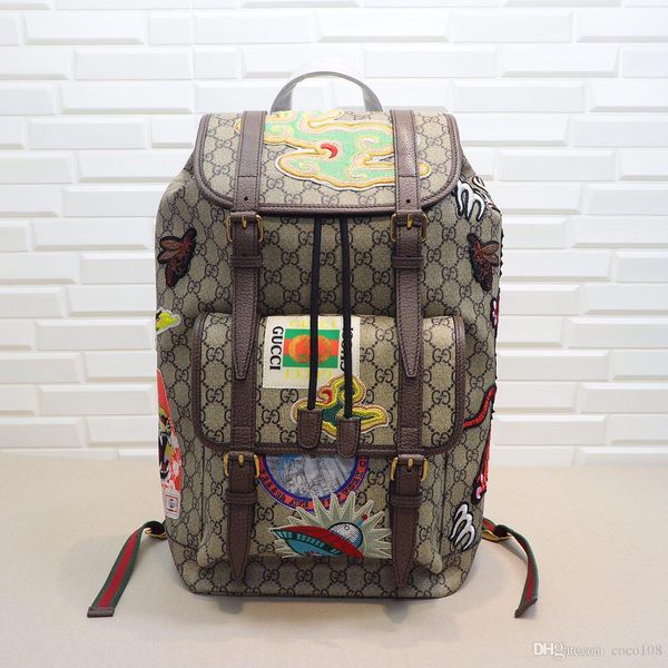 

Top qaulity 473869 1 ize 28 44 20cm italy de igner fa hion backpack bag ilk lining with du t bag package hiping