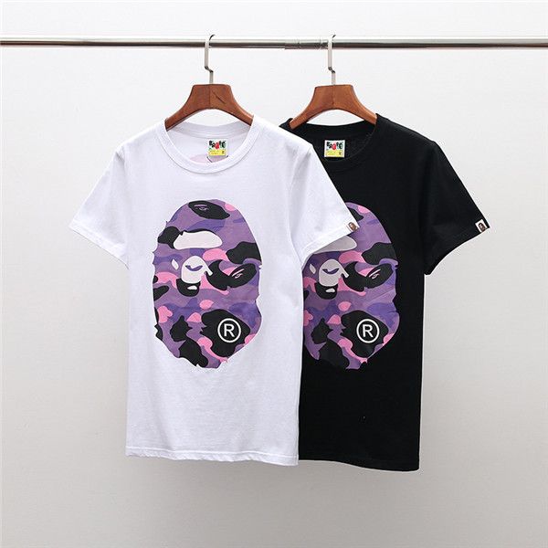 

2020 designer t-shirt white monkey pattern washed designer quality men's designer t-shirt men's women's high-quality hip-hop