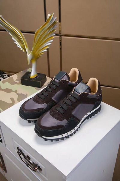 

men and women designer casual shoes camouflage studded shoes combo stars rock runner metallic rock stud women men star studded shoes 076, Black