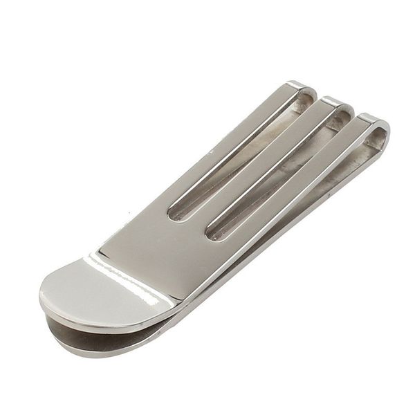 

men jewelry high quality fashion designer elegant business style hollow simple plain titanium stainless steel money clip silver gold