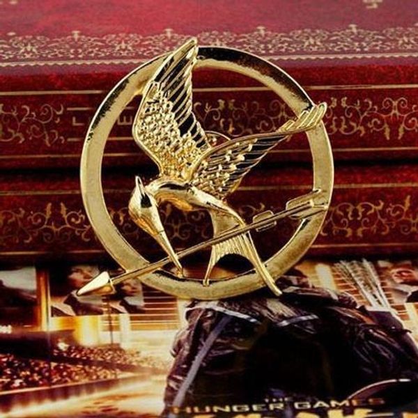 

movie the hunger games mockingjay pins brooches 3 colors gold silver bronze for christmas gift, Gray
