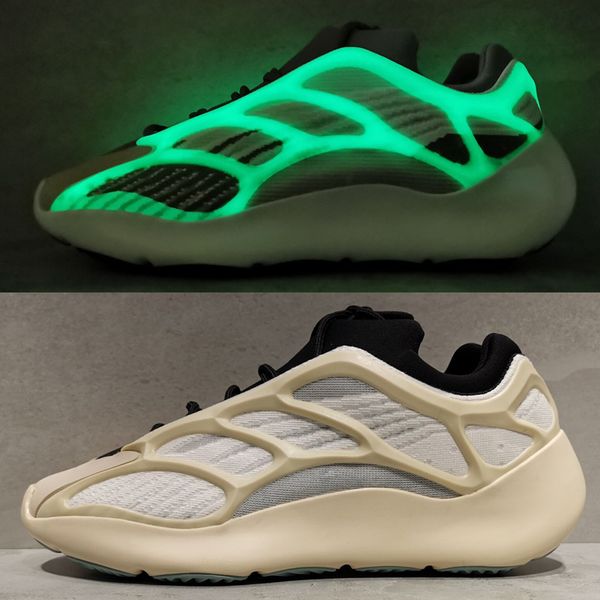 

оптовая 700s v3 white glow серебристые 2020 мужчины женщины kanye west carbon дизайнерская обувь luminous runner бег кроссовки дешевые 36-45