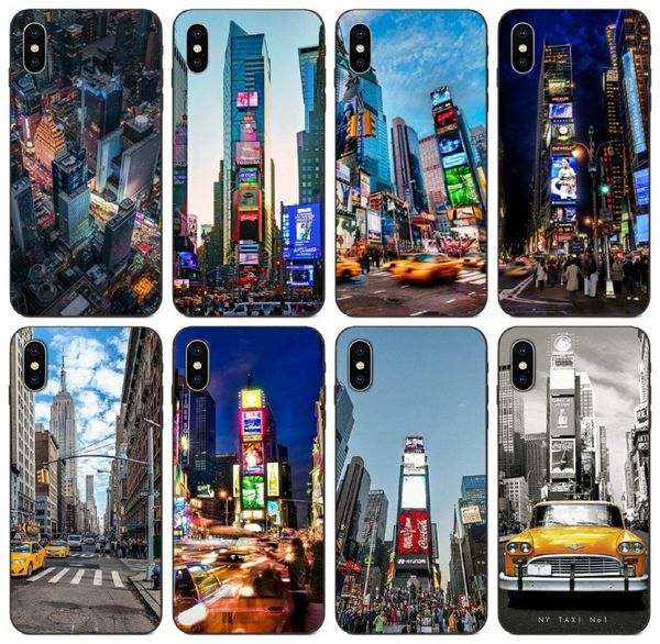 

[tongtrade] new york city times square taxi case for iphone 11 pro max x xs xr 8s 8 7s 7 samsung a40s a50s huawei p10 plus htc one m10 case
