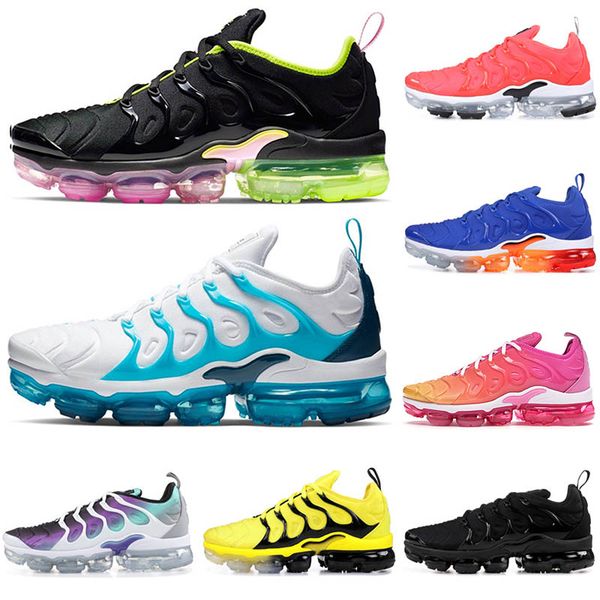 

2019 tn plus cushion running shoes mens womens tennis anthracite sneakers metallic sliver game royal olympic aqua white purple trainers