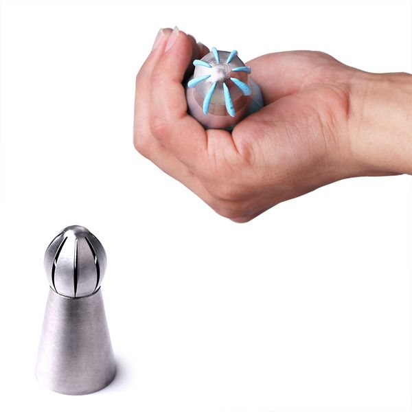 

delidge 1pc big size cream cake icing piping russian nozzles pastry tips stainless steel fondant cake decorating tools