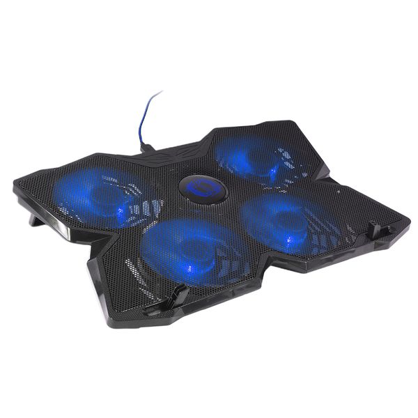 

подставка для ноутбука охлаждающая - поддержка 12 до 17 дюймов ноутбуки, 4 вентиляторы светодиодные quiet быстрое охлаждение, usb тонкий пор