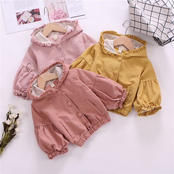 

princess autumn girls coats jackets cardigan baby kids infants long sleeve ruffles hooded children outwear coat casaco s9382, Blue;gray