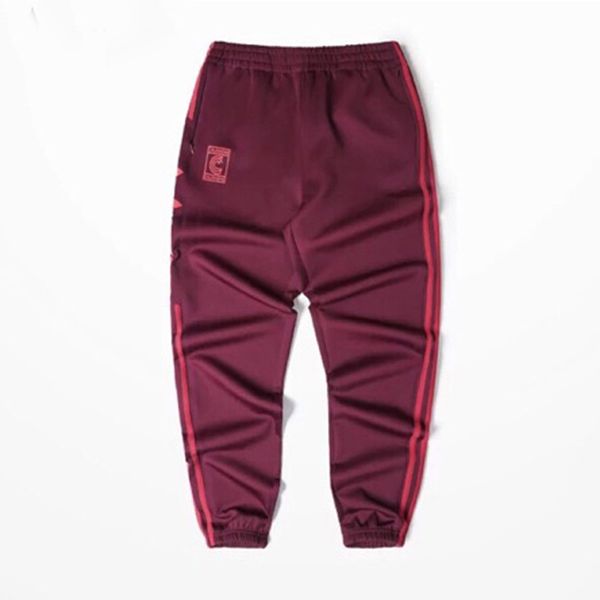 

wholesale- 2017 calabasas season 4 jogger pants men kanye west hip hop cal pants streetwear casual mens red sweatpants kmk0050-5, Black