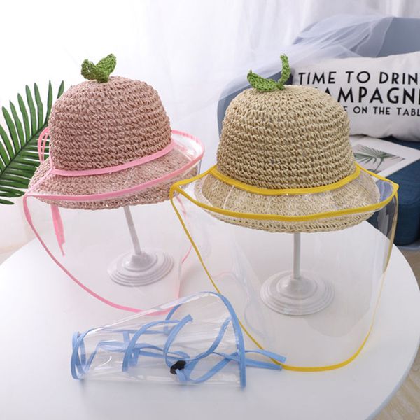 

anti-fog windproof hat anti-saliva face cover cap kids boys girls anti-spitting infection protective eye fisherman kids cap hats, Yellow