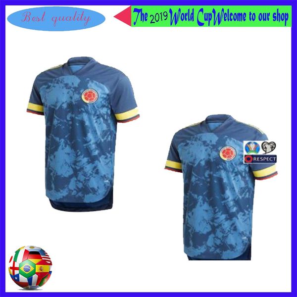 2019 2020 2021 Colombia Away Blue Soccer Jersey Home James Copa