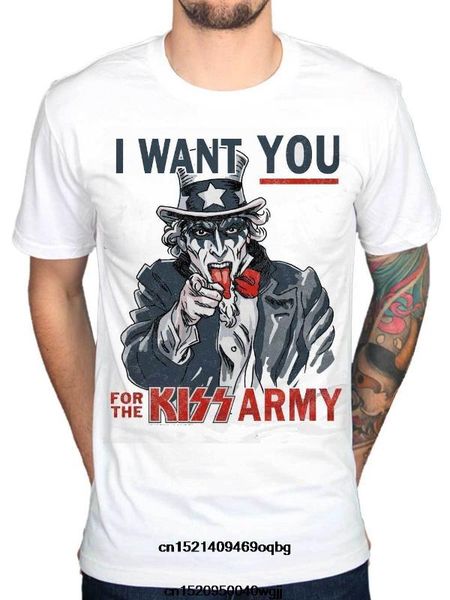 

3d t shirt kiss uncle sam i want you t shirt kiss army rock tour merch punk indie design cool, White;black