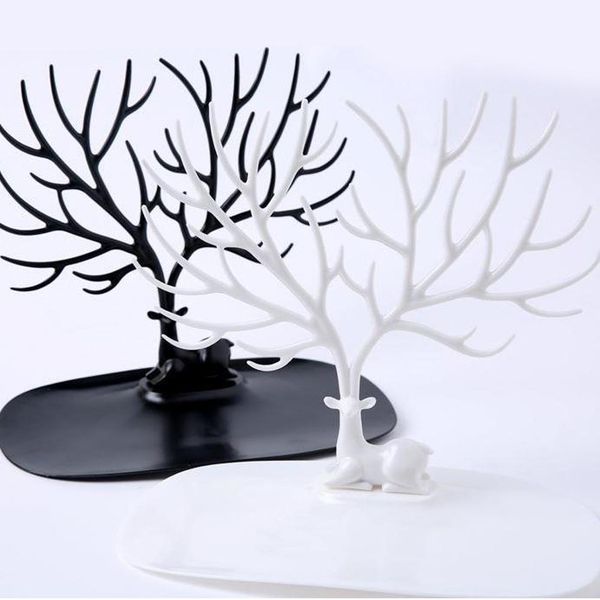 

fashion deer tree jewelry rack display stand earrings necklace bracelet ring organizer, Black
