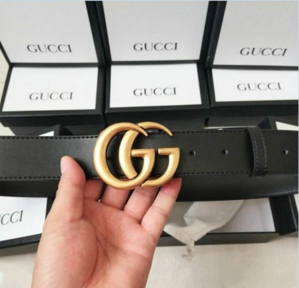 

belts leather belt for men belts for women waist big gg buckle 2.0 /3.4 / 3.8 with and box, Black;brown