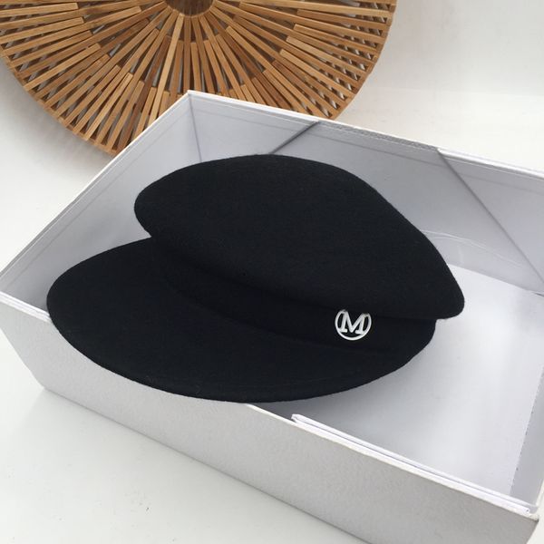 

new winter hats for women wool retro joker black navy hat cap fashion visors, Blue;gray