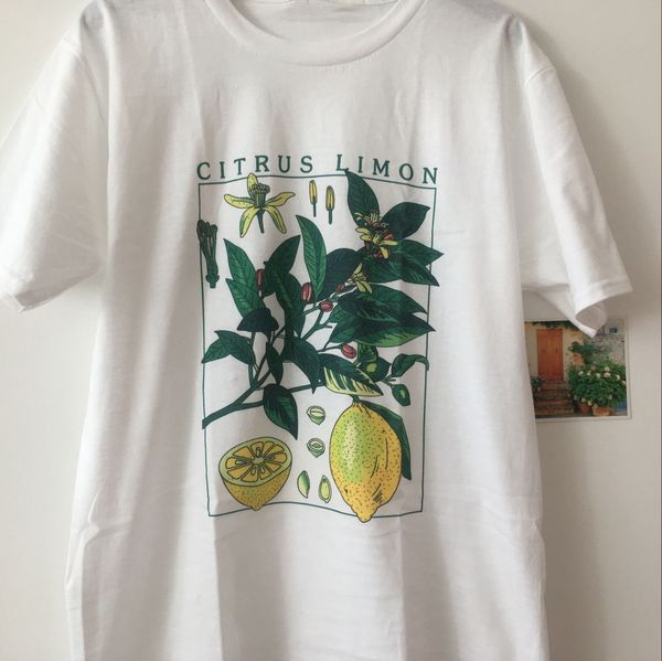 

hahayule print t shirt fashion short sleeve limon lemon the stone roses mens lemon 1989 tour t-shirt white, White;black