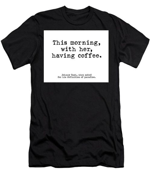 

johnny cash coffee white men's t-shirt