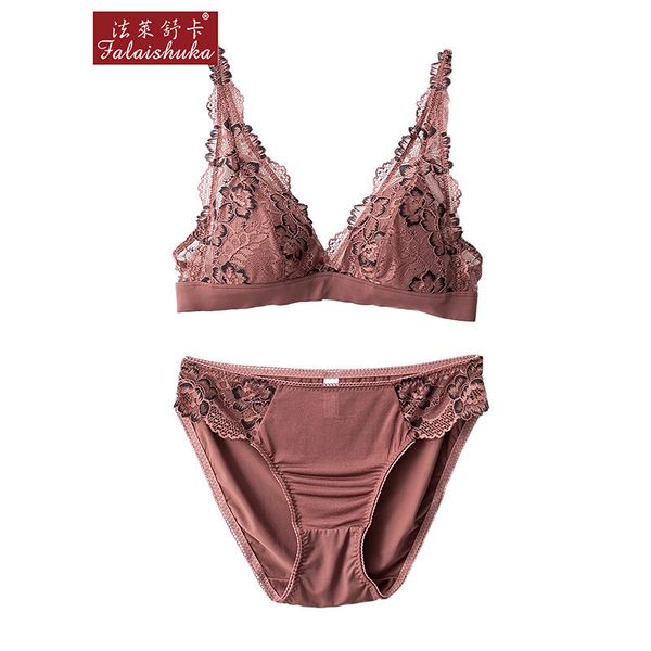 

французский шелк треугольник чашки бюстгальтера шелковицы шнурка свободного шнурка нижнего белья сексуальные маленькая грудь не пустая чашка, Red;black