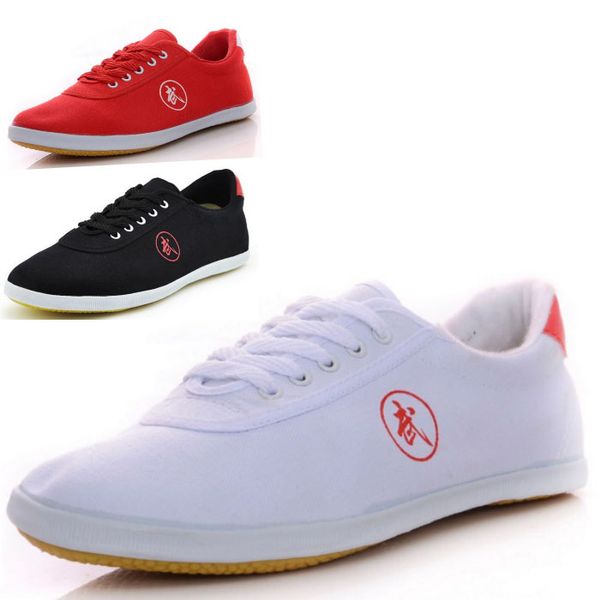 

canvas martial arts shoes black white red for chinese and sport tai chi general for men and women