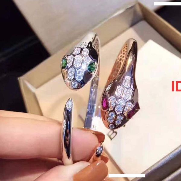 

the snake rose gold silver luxury designer women party gift mens bracelet bangle jewelry bracelets diamond bracelet, Black