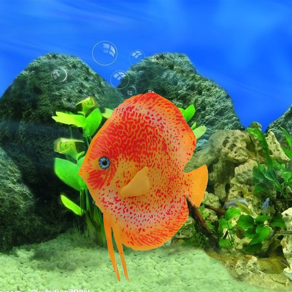 Simulação de aquário brilhante, peixes tropicais, flutuante, móvel, tanque de peixes falsos, brinquedos, simulação de paisagem, aquário, decoração 248y