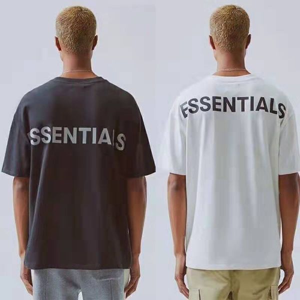 

2020 latest hip hop fog essentials season 6 3m reflective short sleeve t shirts hiphop oversize men women fashion cotton tee shirt, White;black
