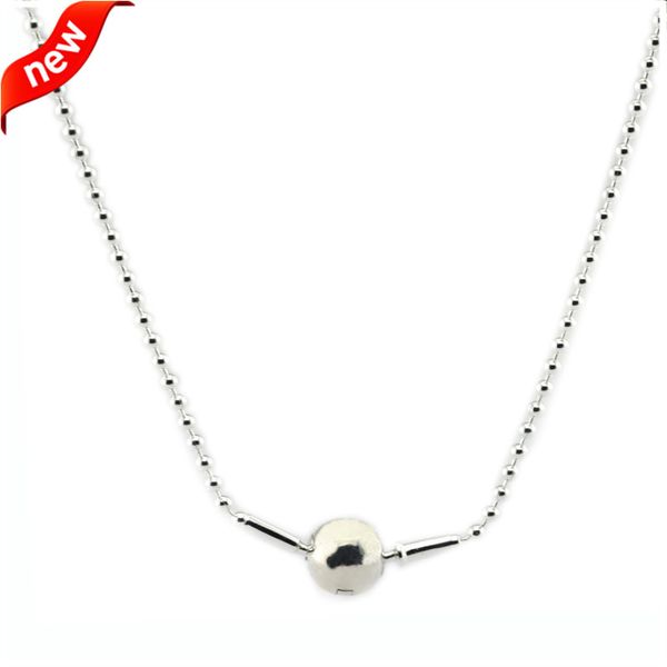 

beaded necklace 100% 925 authentic sterling silver fine jewelry ing