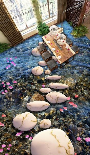 

custom any size 3d wallpaper plant, flower, green grass meadow 3d floor interior mural wallpaper