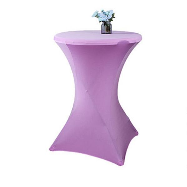 

new arrival round tablecloth cocktail table cover spandex stretch table cloth for bar l wedding party event decoration