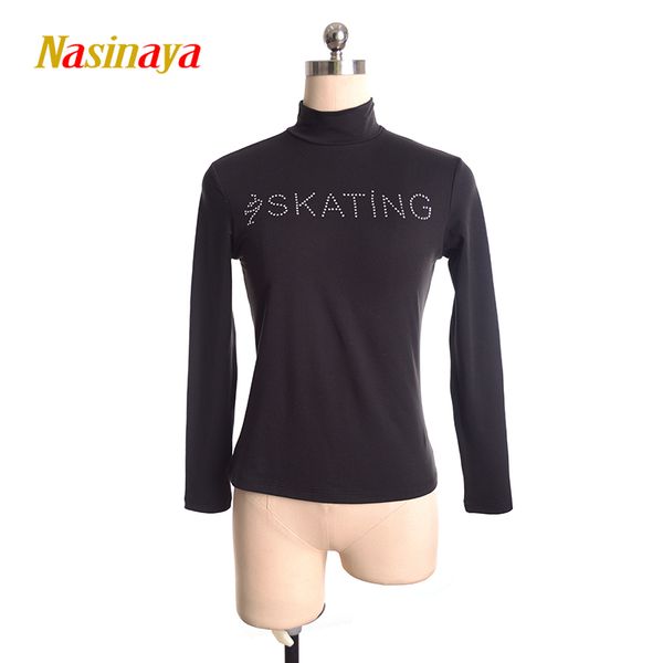 

customized figure skating t shirt for girl women training competition patinaje ice skating gymnastics warm fleece 7