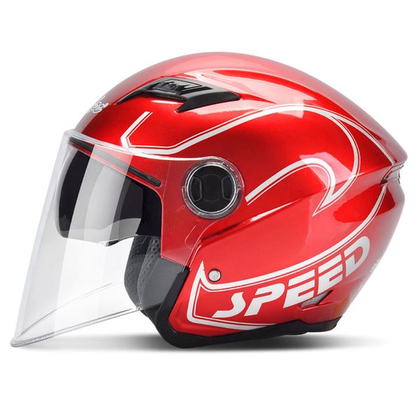 

andes motorcycle helmet summer scooter helmet windproof uv protection flip up 2 visors motocross casco moto