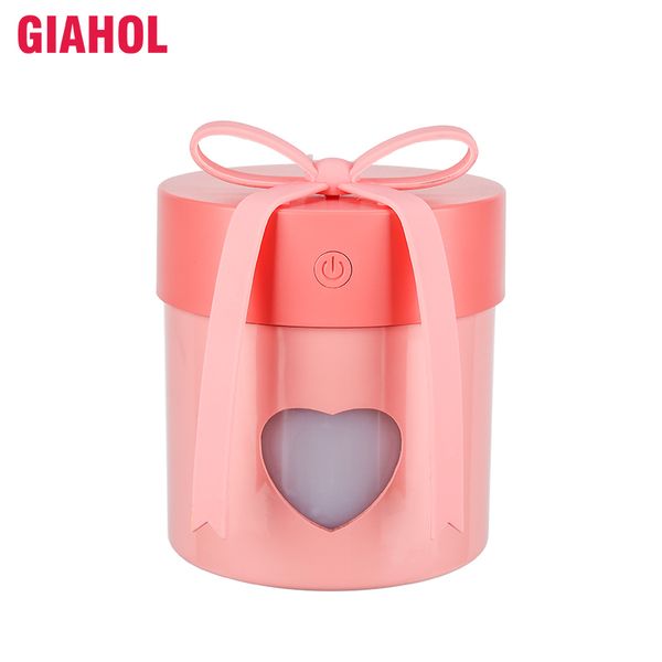 

giahol 350ml portable air humidifier gift box aroma diffuser air freshener humidifiers with fans usb led night light blue