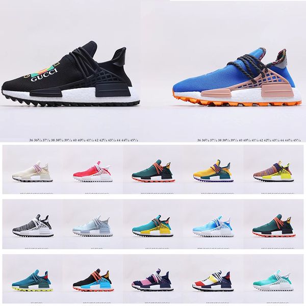 

2020 human race creme x pw hu nmd nerd solar pack running shoes pharrell williams afro hu trail equality women mens trainers sneakers