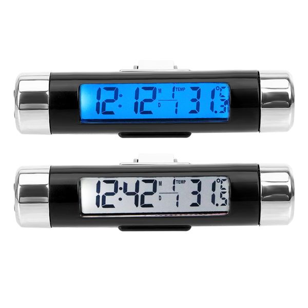 

digital blue back light lcd display screen automotive accessories clock calendar car auto thermometer 3 in 1 car ornaments