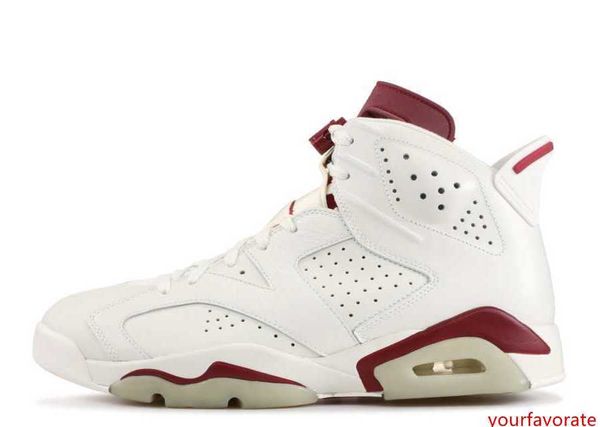 

factory version 6 maroon white red basketball shoes mens trainers new sneakers with box from michael sports