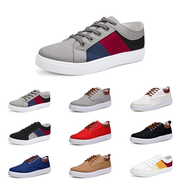 

men shoes no-brand canvas spotrs casual sneakers white black red grey khaki blue fashion new style shoes size 39-46