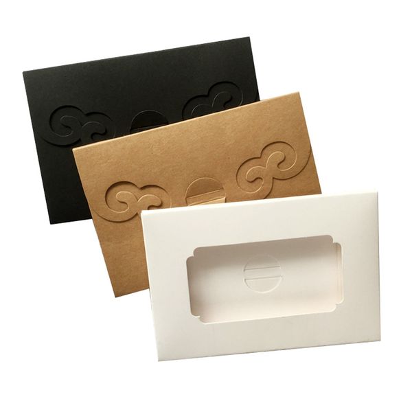 

foldable postcard packaging boxes p window boxes greeting card kraft paper box