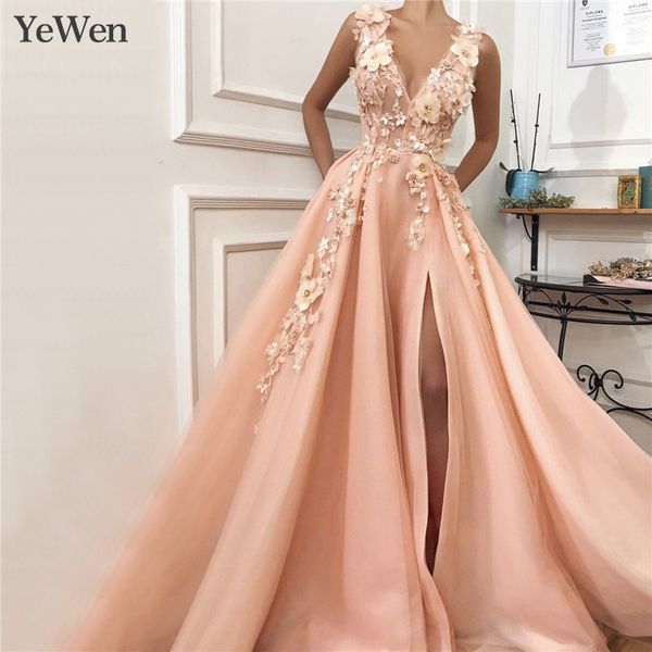 

gorgeous gold appliques evening dresses 2019 new evening dress long formal dress women elegant robe de soiree ym20244, White;black