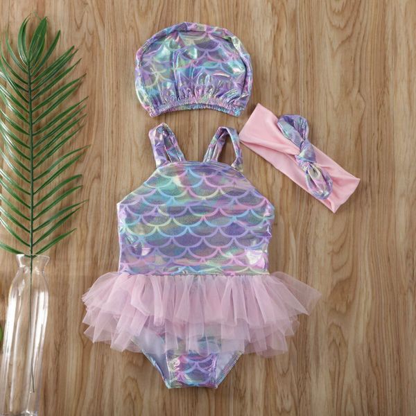 

baby swimsuit 2020 fashion summer kids baby girls mermaid swimsuit swimwear bathing suit costume baby clothing lace kids bikinis