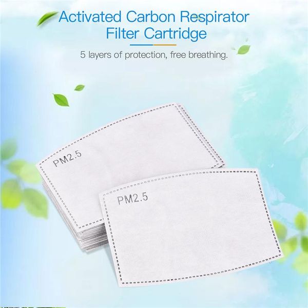 

new рм2,5 фильтр с активированным углем face mask breathing вставить защитный рот сменная анти haze фильтровальная бумага